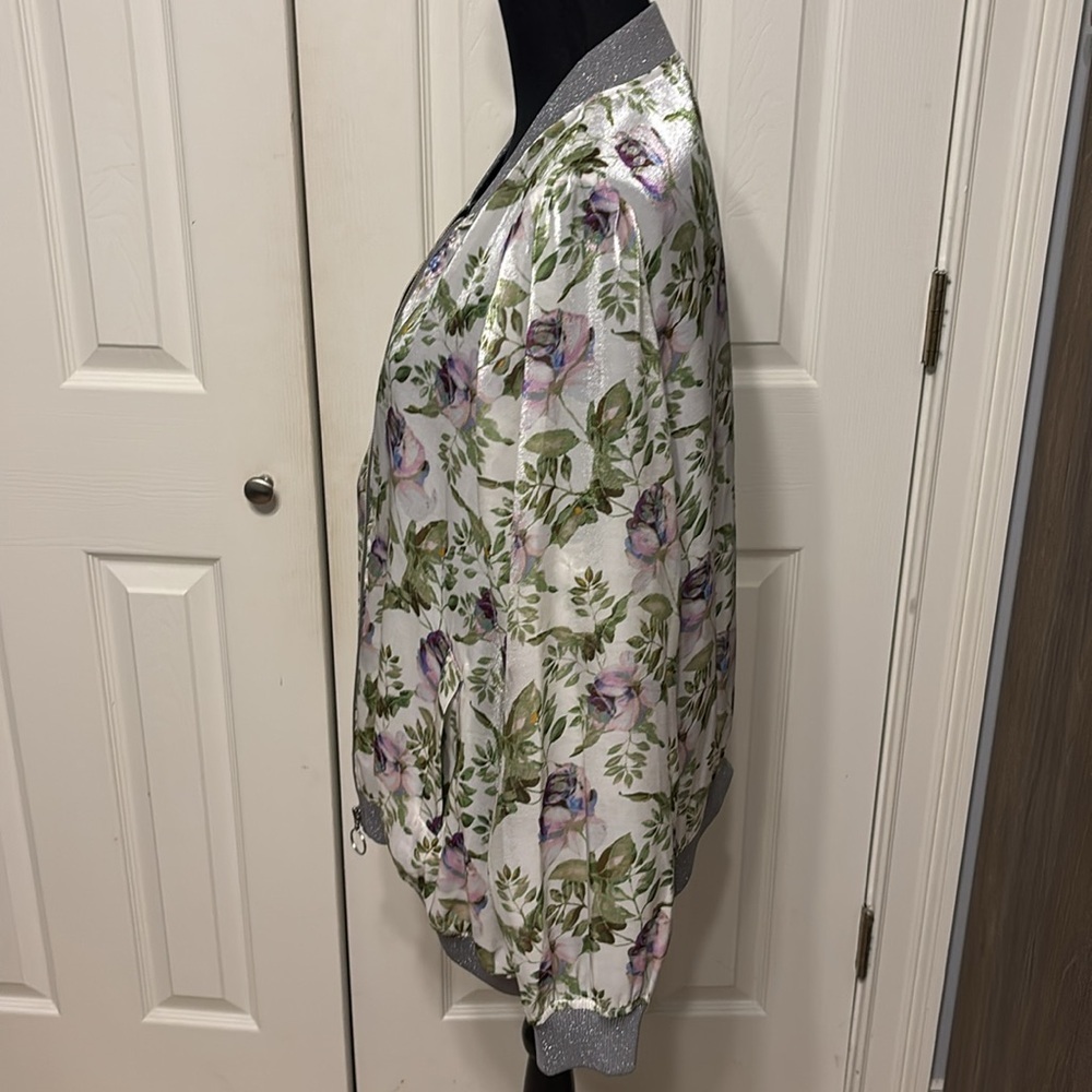 Inc. International Concepts Plus Mayfair Garden Bomber Jacket - Picture 5 of 13